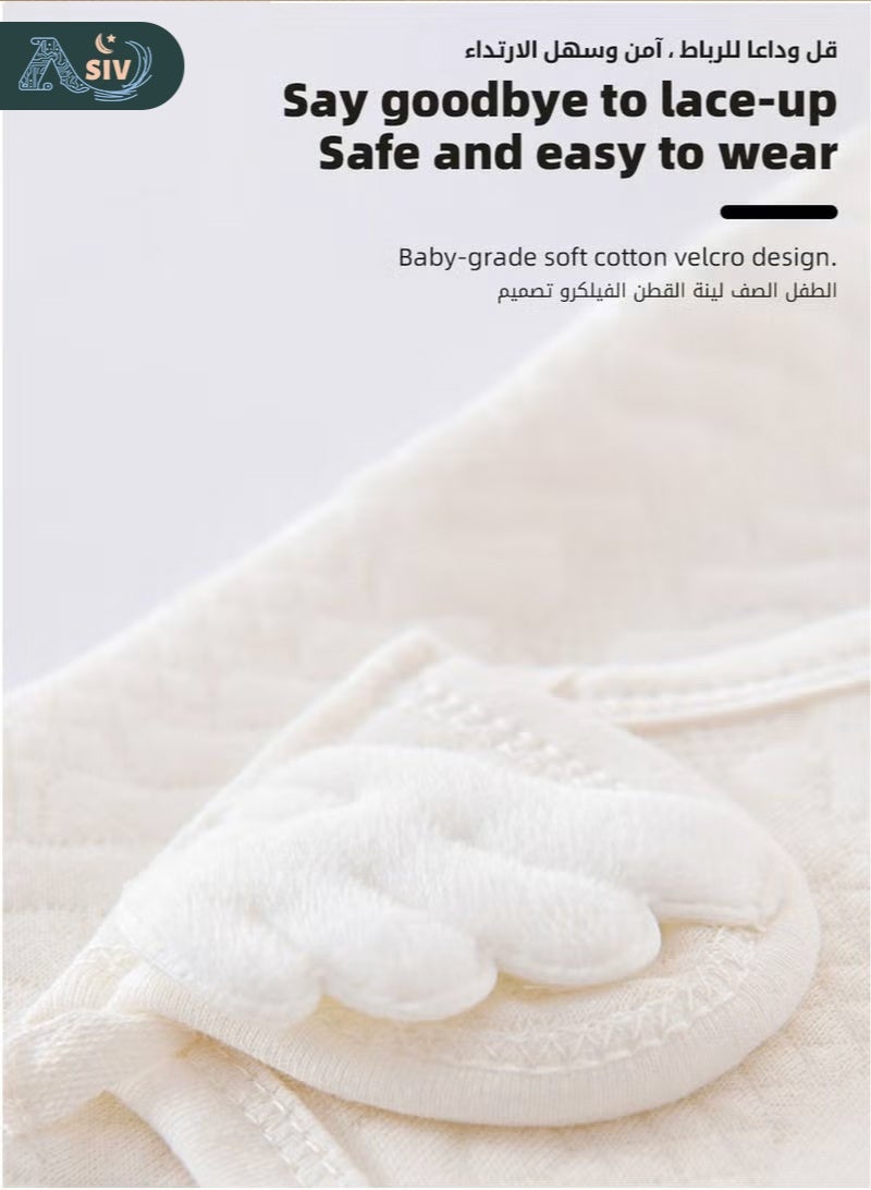 أسيف طقم هدايا للأطفال حديثي الولادة 18 قطعة طقم هدايا للأطفال حديثي الولادة للأولاد والبنات، ملابس وإكسسوارات أساسية للرضع مع بطانية، 100% قطن فاخر، مناسب لفصول الربيع والصيف والخريف والشتاء - Image 5